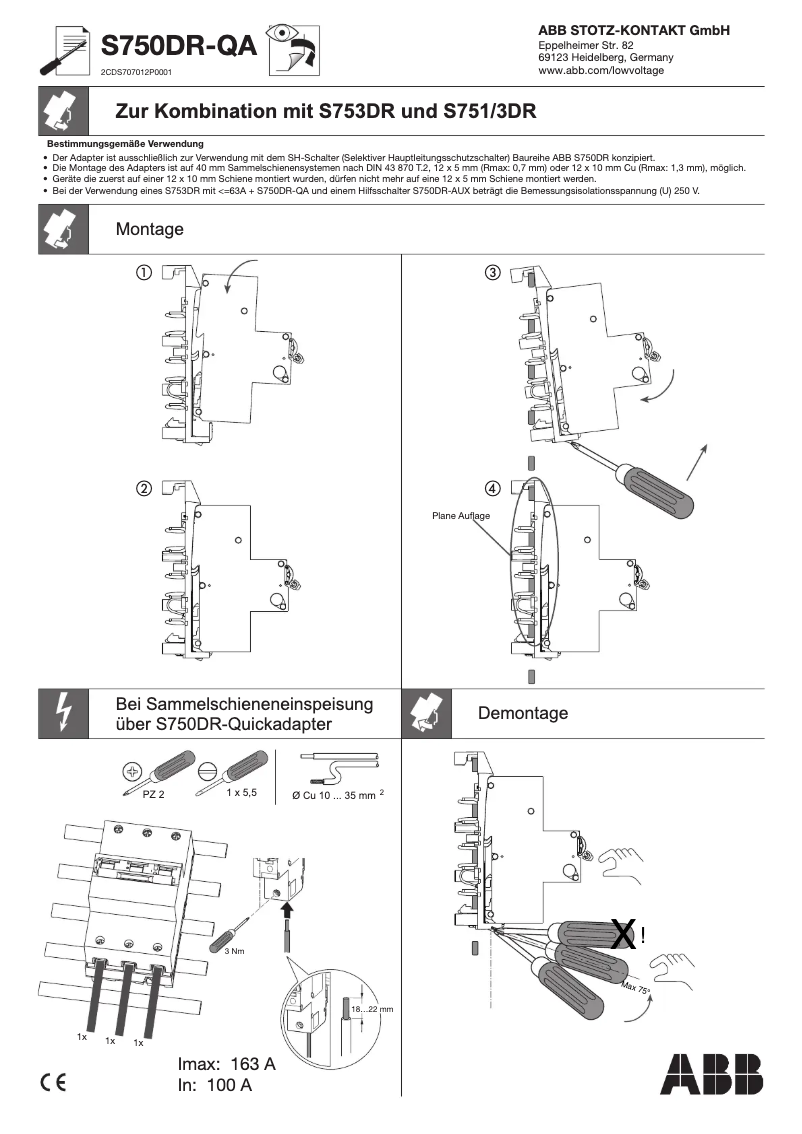 Página 1 del manual Manual de usuario ABB S750DR-QA