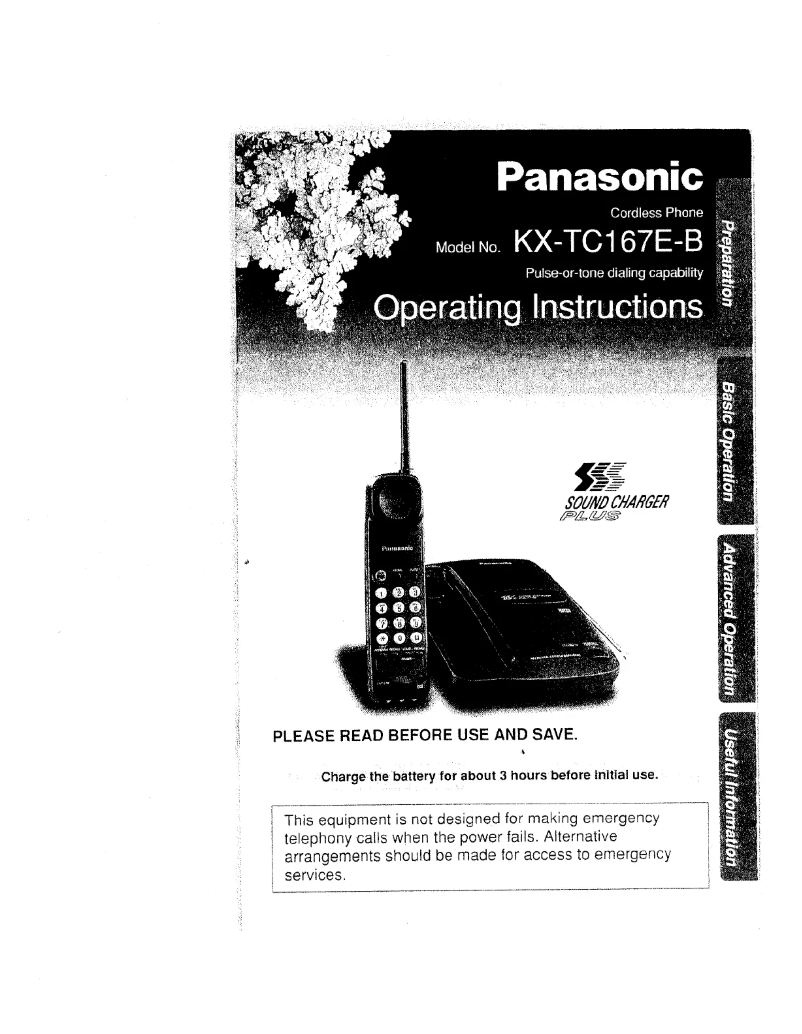 Página 1 del manual Manual de usuario Panasonic KX-TC167E