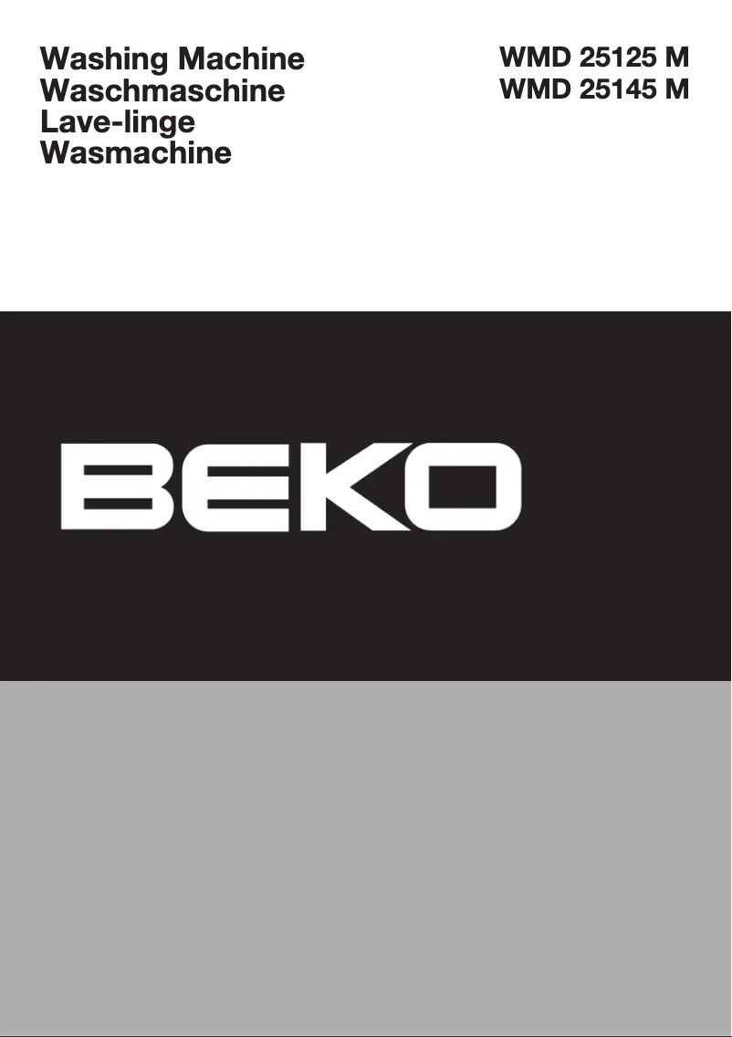 Página 1 del manual Manual de usuario Beko WMD 25145 M