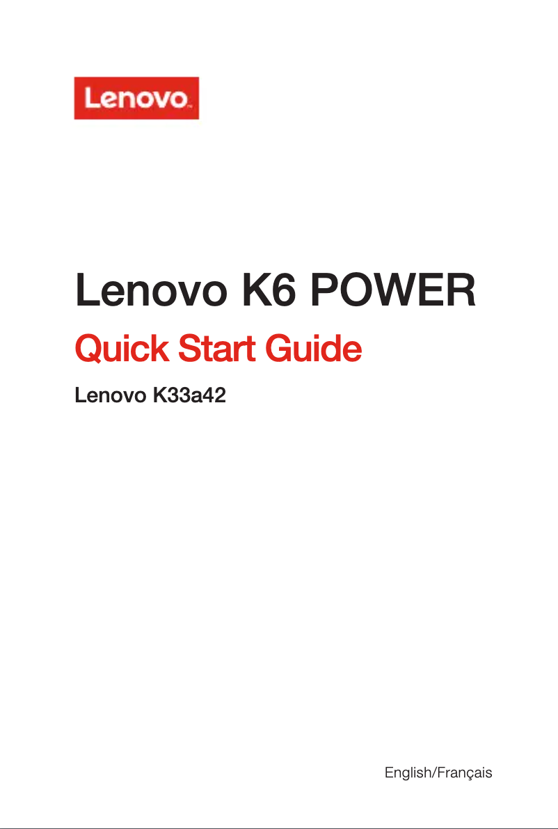 Página nº 1 - Manual de usuario Lenovo K6 Power