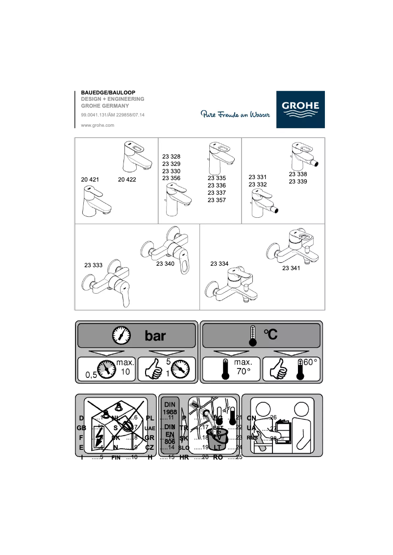 Página nº 1 - Manual de usuario Grohe BauEdge 23331000