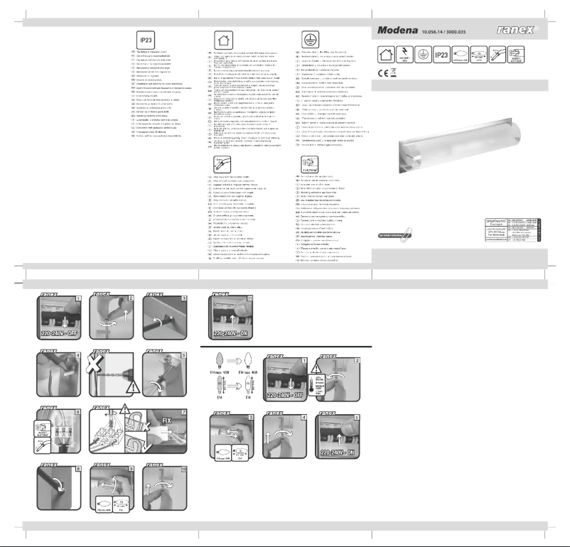 Imagen de la primera página del manual del dispositivo Modena 3000.035
