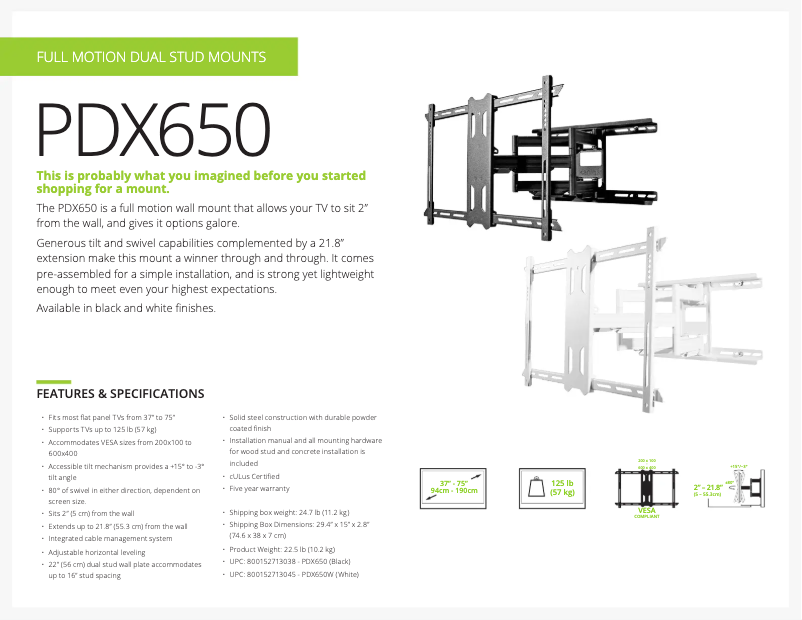 Página nº 1 - Ficha técnica Kanto PDX650