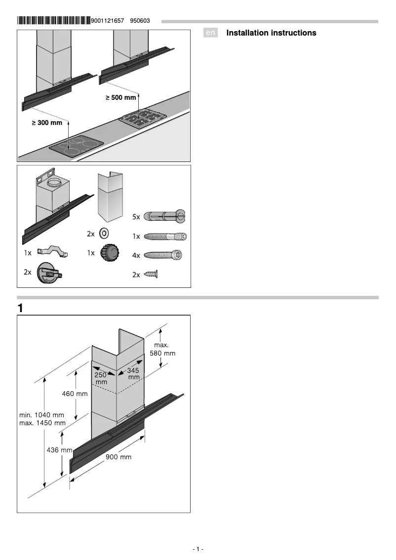 Página 1 del manual Guía de instalación Siemens LC98KA570B
