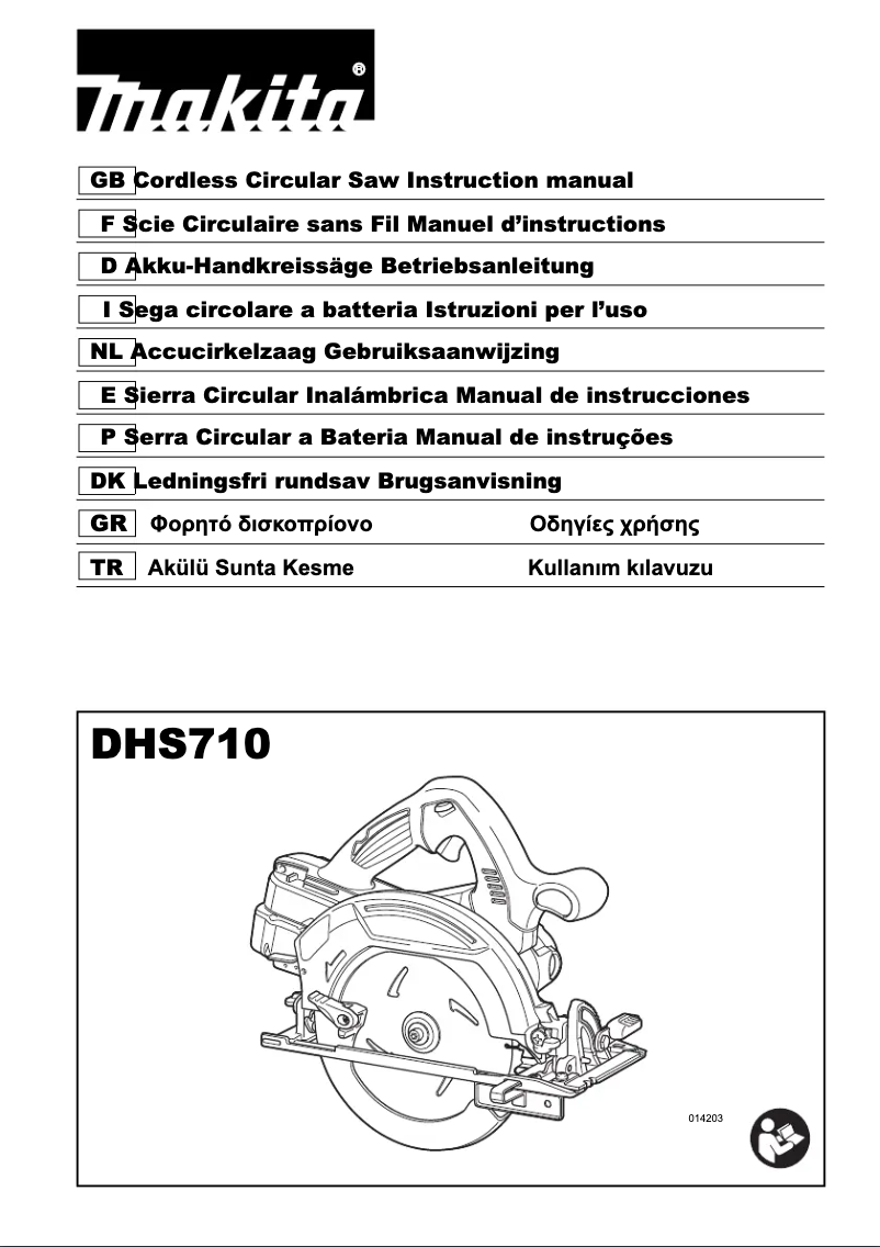 Página 1 del manual Manual de usuario Makita DHS710