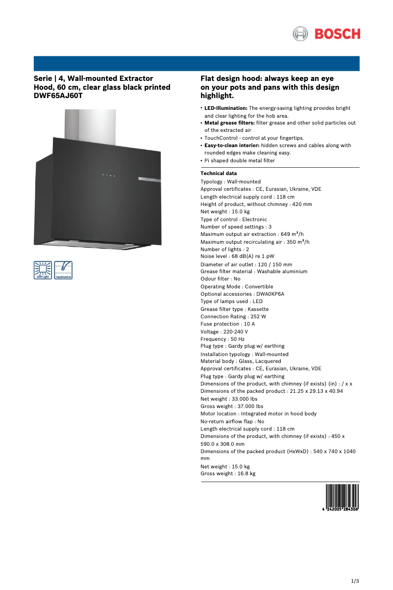 Imagen de la primera página del manual del dispositivo DWF65AJ60T