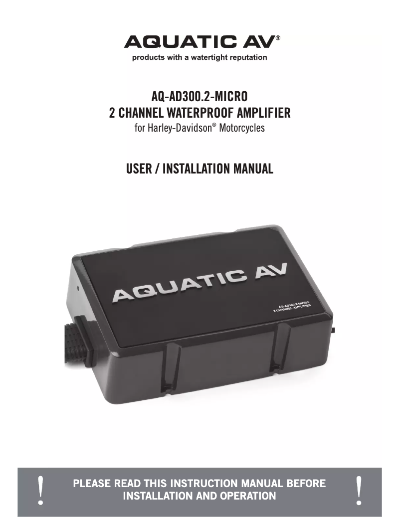 Página nº 1 - Manual de usuario Aquatic AV AQ-AD300.2MICRO