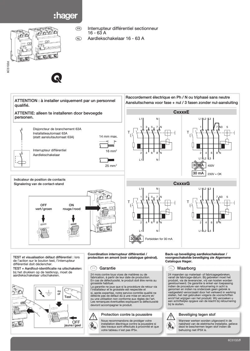 Imagen de la primera página del manual del dispositivo CDH463G