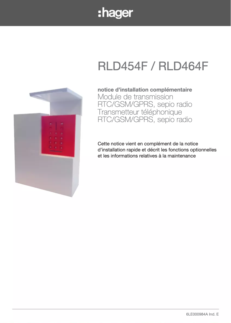 Imagen de la primera página del manual del dispositivo RLD454F