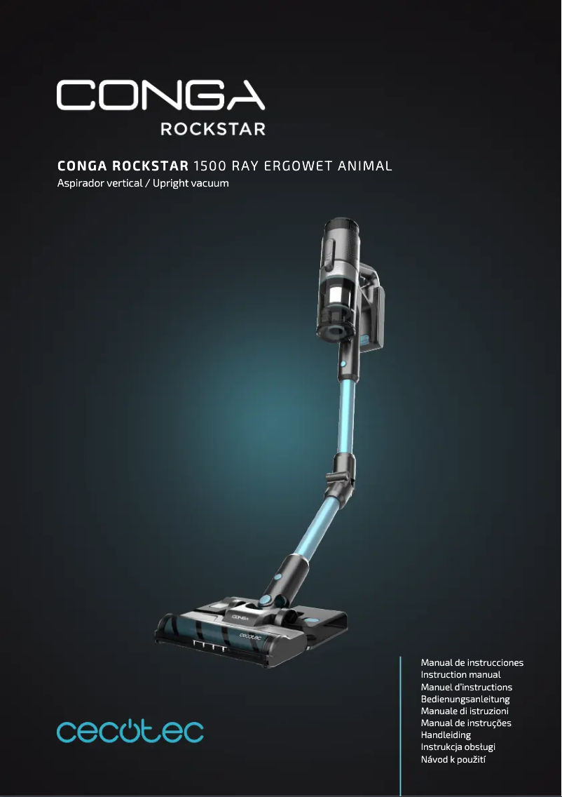 Imagen de la primera página del manual del dispositivo Conga Rockstar 1500 Ray Ergowet Animal