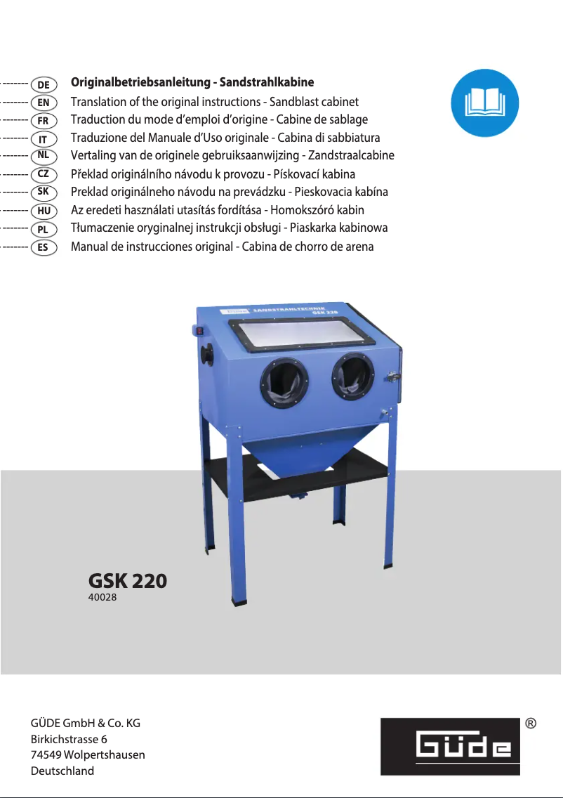 Imagen de la primera página del manual del dispositivo GSK 220