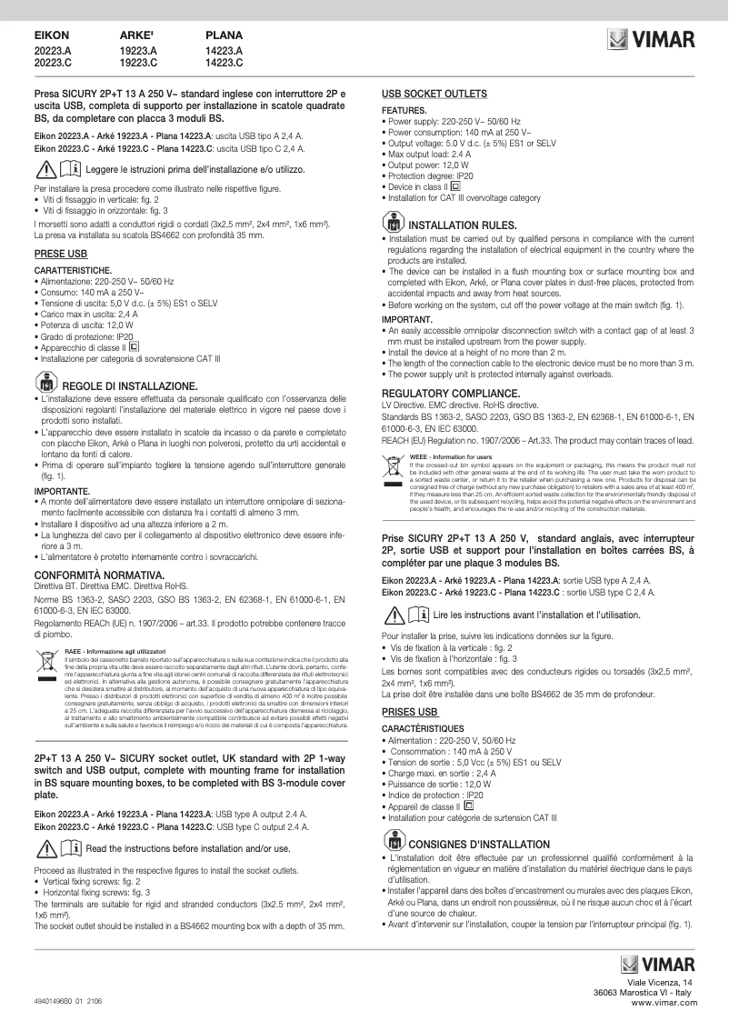 Imagen de la primera página del manual del dispositivo 20223.A