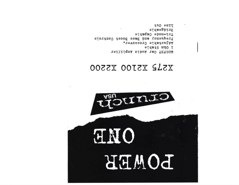 Página nº 1 - Manual de usuario Crunch X275