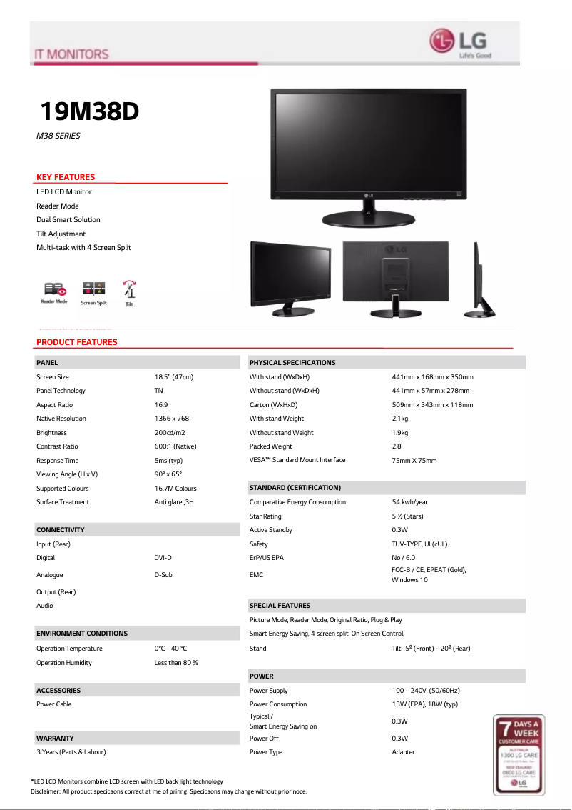 Imagen de la primera página del manual del dispositivo 19M38D-B