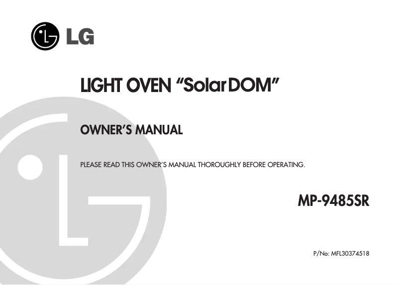 Imagen de la primera página del manual del dispositivo MP9485SR