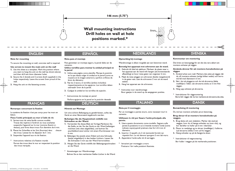 Imagen de la primera página del manual del dispositivo MCM2050
