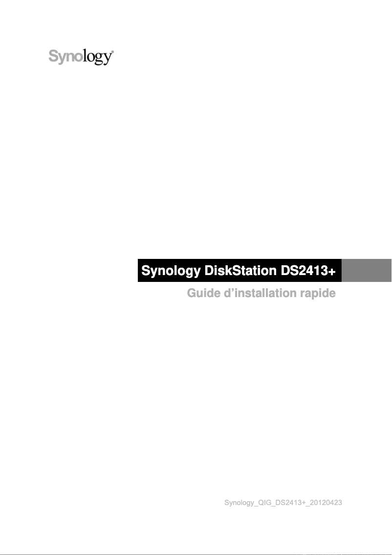 Página 1 del manual Manual de usuario Synology DS2413+