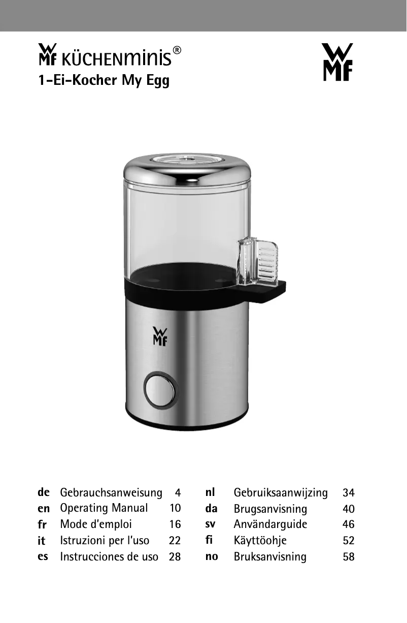Imagen de la primera página del manual del dispositivo Kuchenminis My Egg