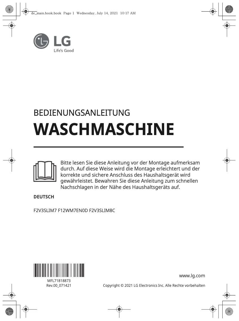 Imagen de la primera página del manual del dispositivo F2V3SLIM8C