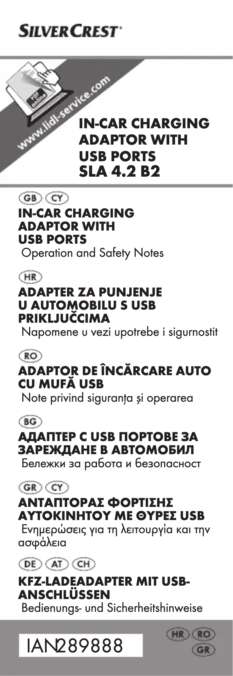 Página nº 1 - Manual de usuario SilverCrest SLA 4.2 B2