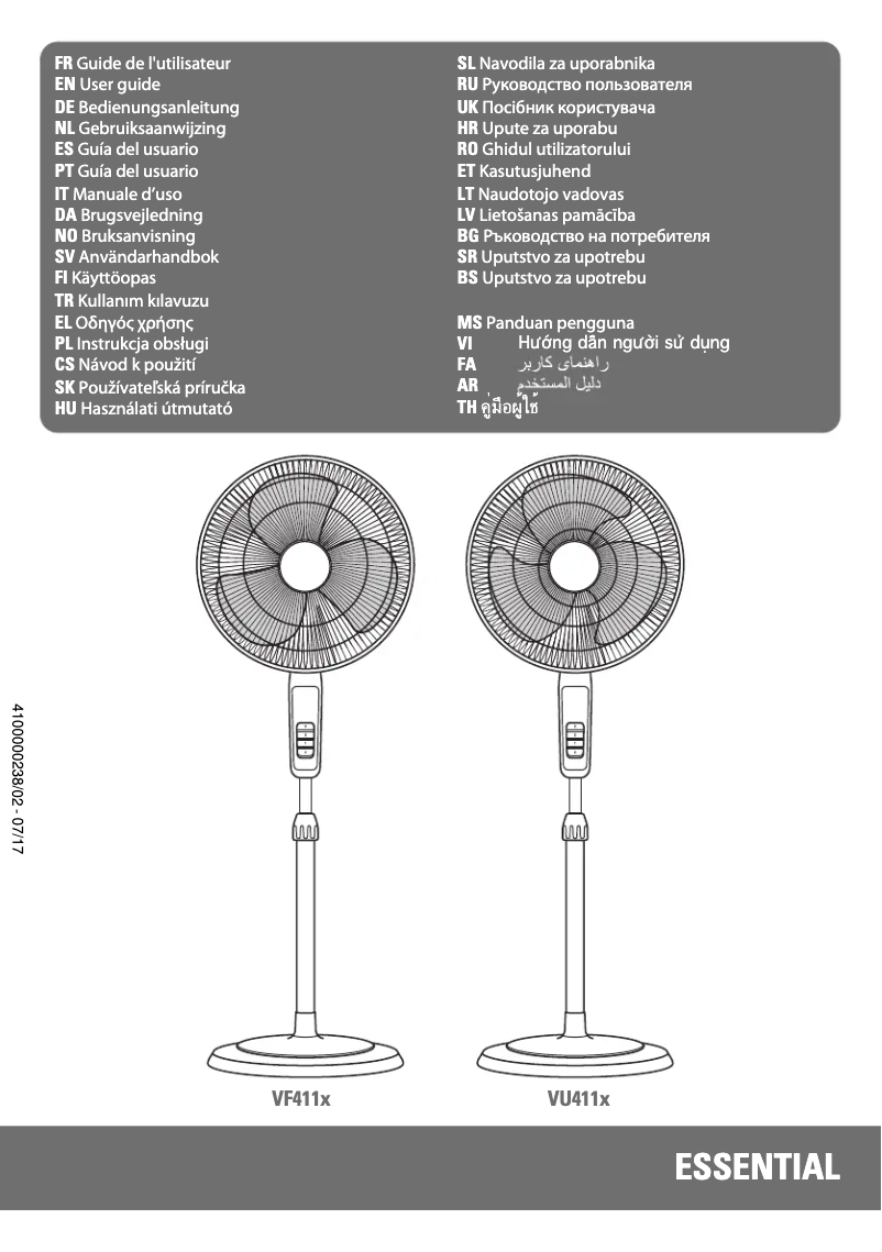 Página nº 1 - Manual de usuario Tefal Essential VF4110
