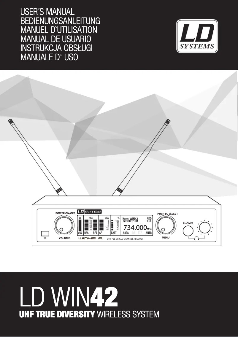 Página 1 del manual Manual de usuario LD Systems WIN 42 MC B 5