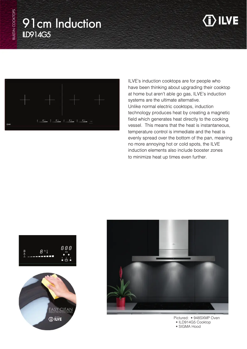 Página 1 del manual Ficha técnica Ilve ILD914G5