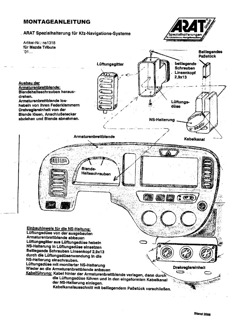 Imagen de la primera página del manual del dispositivo NS1318