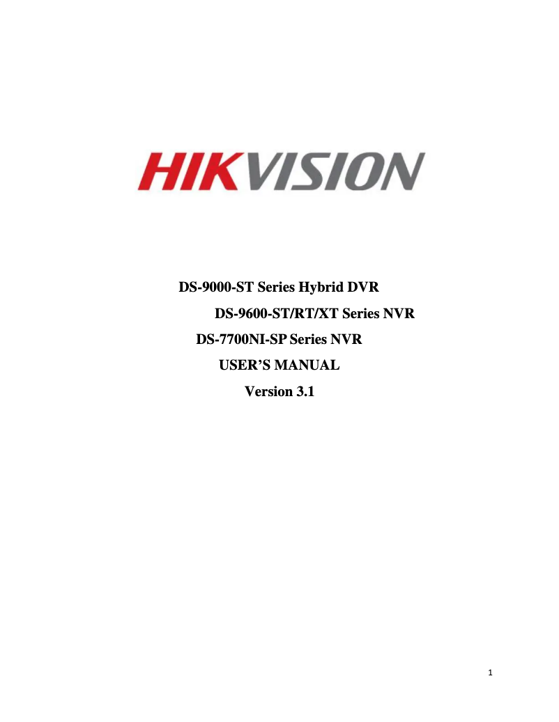Página 1 del manual Manual de usuario Hikvision DS-7716NI-SP