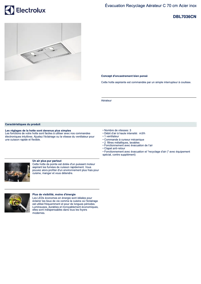 Imagen de la primera página del manual del dispositivo DBL7036CN