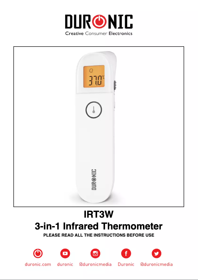 Página 1 del manual Manual de usuario Duronic IRT3W