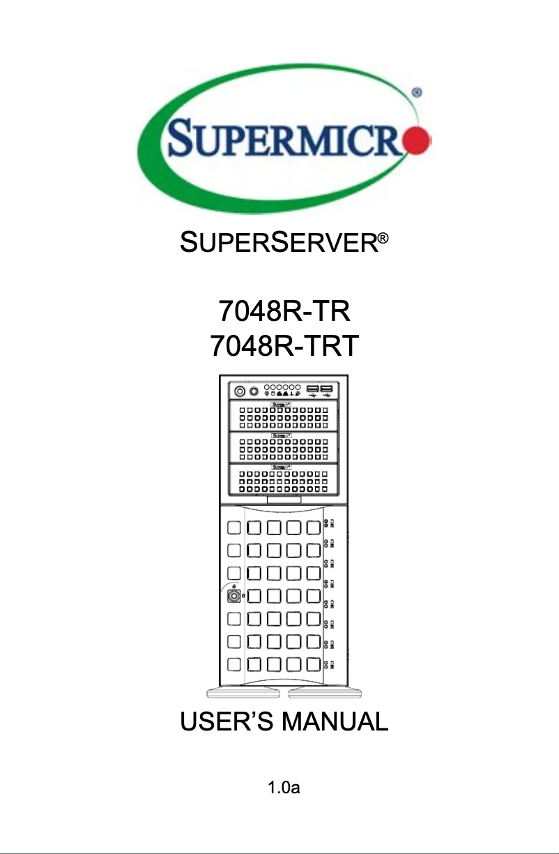 Página 1 del manual Manual de usuario Supermicro SuperServer 7048R-TRT