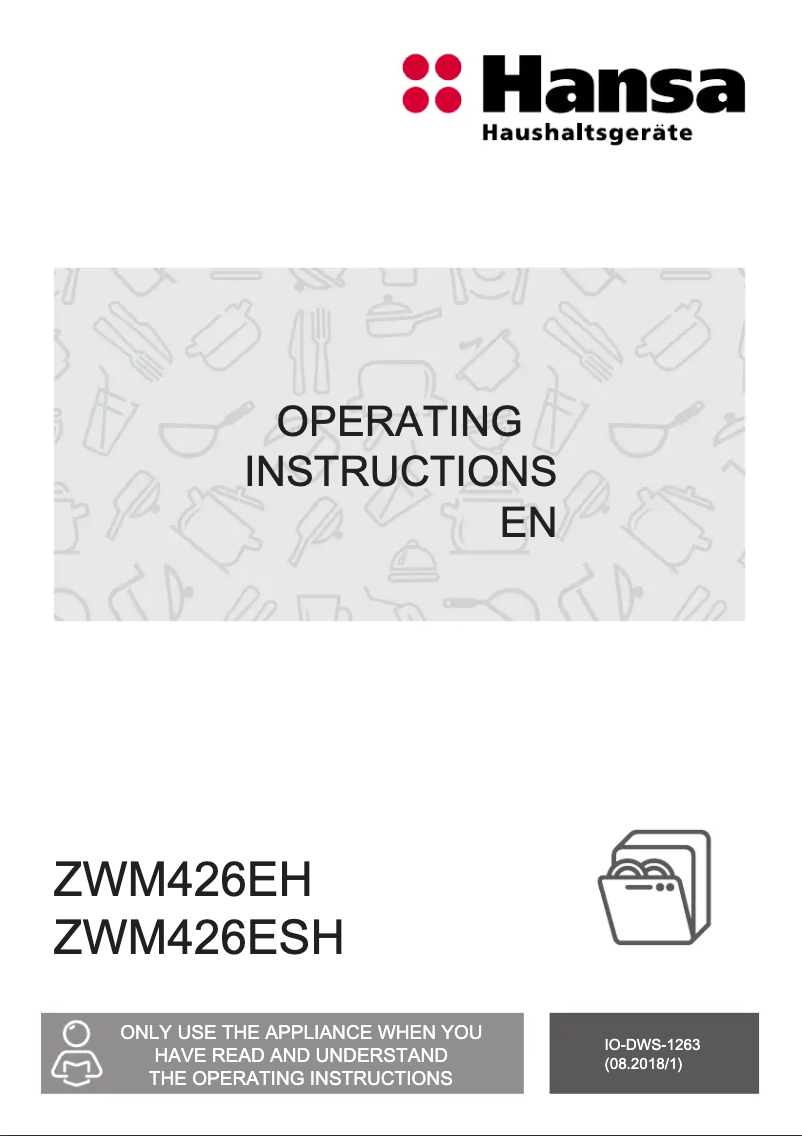 Página 1 del manual Manual de usuario Hansa ZWM426EH