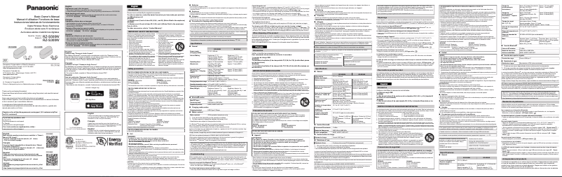 Imagen de la primera página del manual del dispositivo RZ-S300