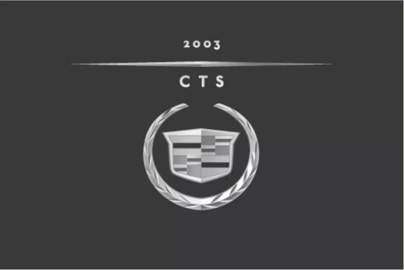 Página 1 del manual Manual de usuario Cadillac CTS (2003)