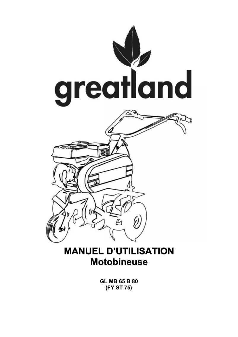 Página 1 del manual Manual de usuario Greatland GL MB 65 B 80