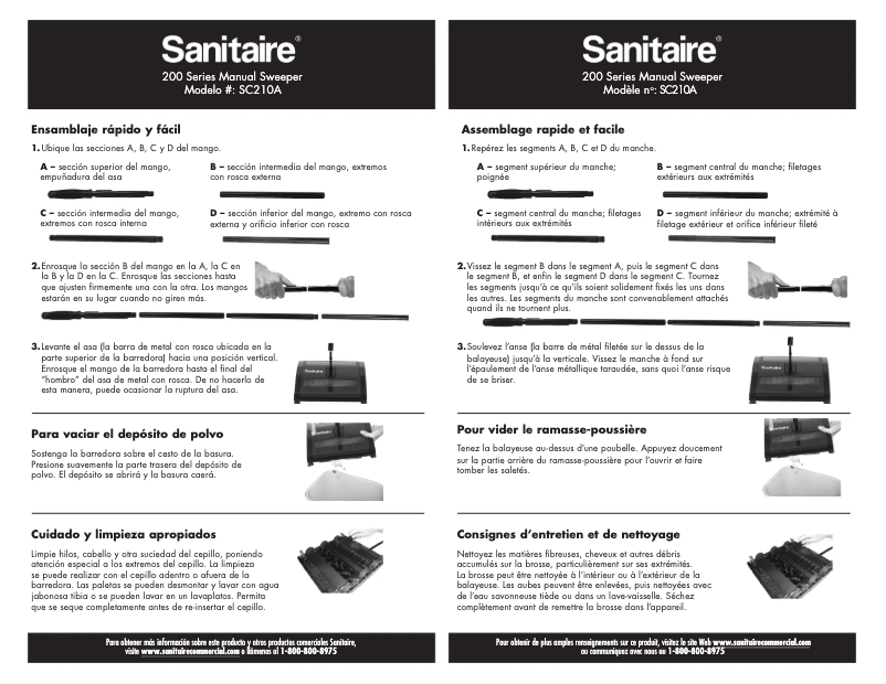 Página 1 del manual Manual de usuario Sanitaire SC210A