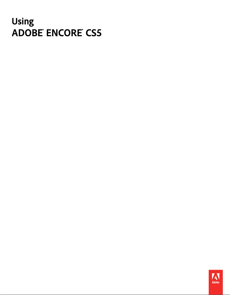 Página 1 del manual Manual de usuario Adobe Encore CS5