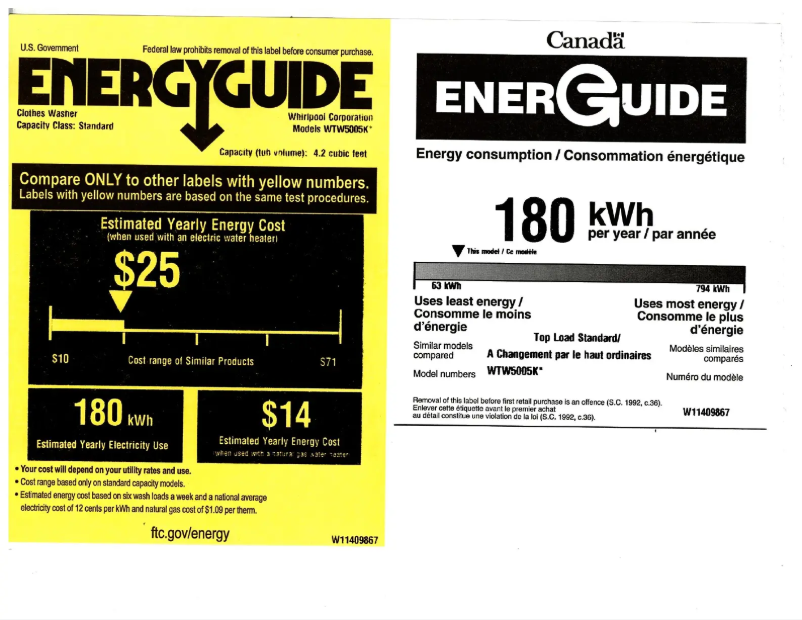Imagen de la primera página del manual del dispositivo WTW5005KW
