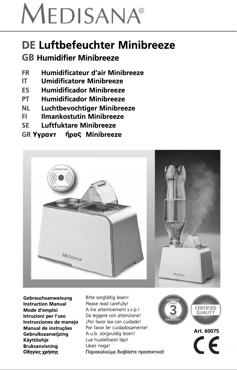 Página 1 del manual Manual de usuario Medisana Minibreeze