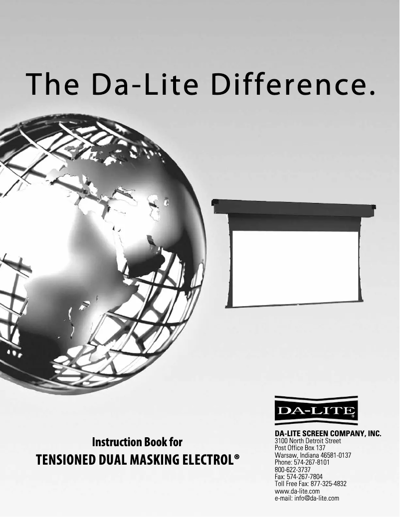 Imagen de la primera página del manual del dispositivo Tensioned Dual Masking Electrol