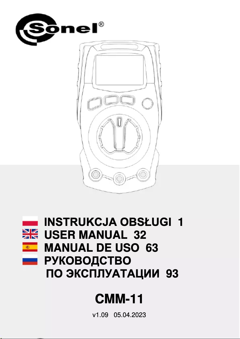 Página nº 1 - Manual de usuario Sonel CMM-11