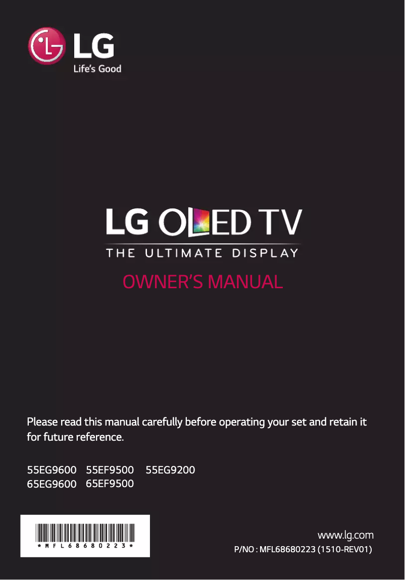 Página nº 1 - Manual de usuario LG 65EG9600