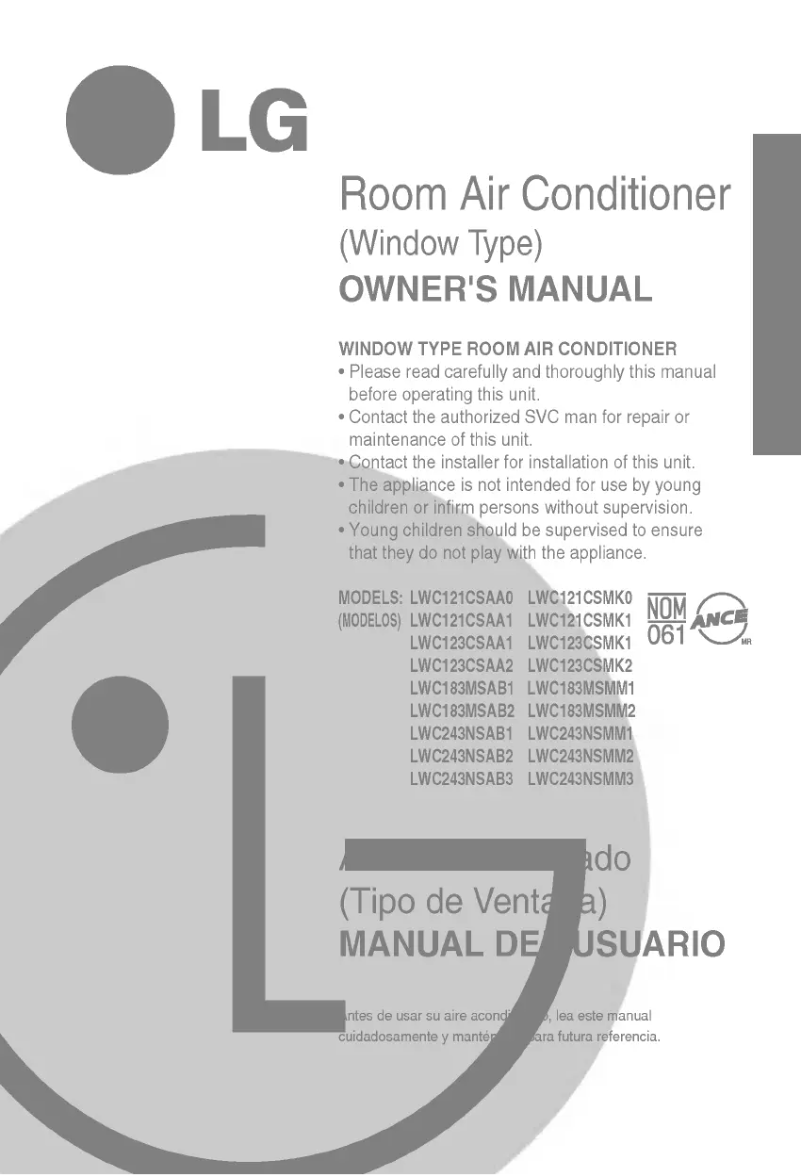 Imagen de la primera página del manual del dispositivo LWC183MSMM2