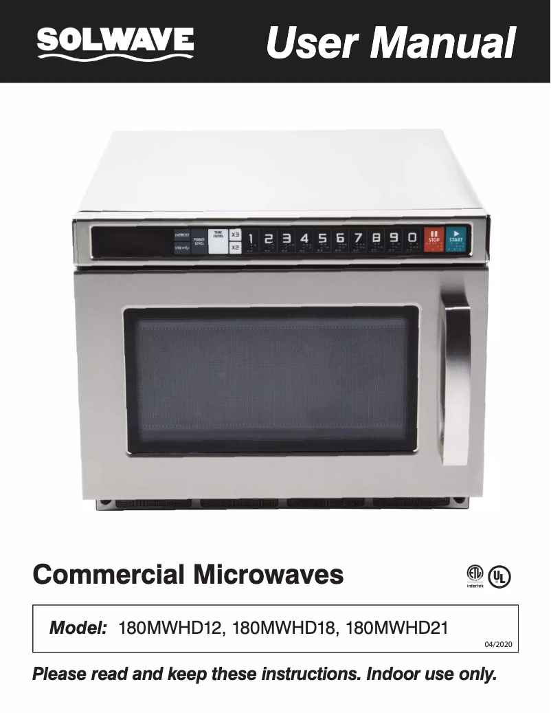 Página 1 del manual Manual de usuario Solwave 180MWHD21