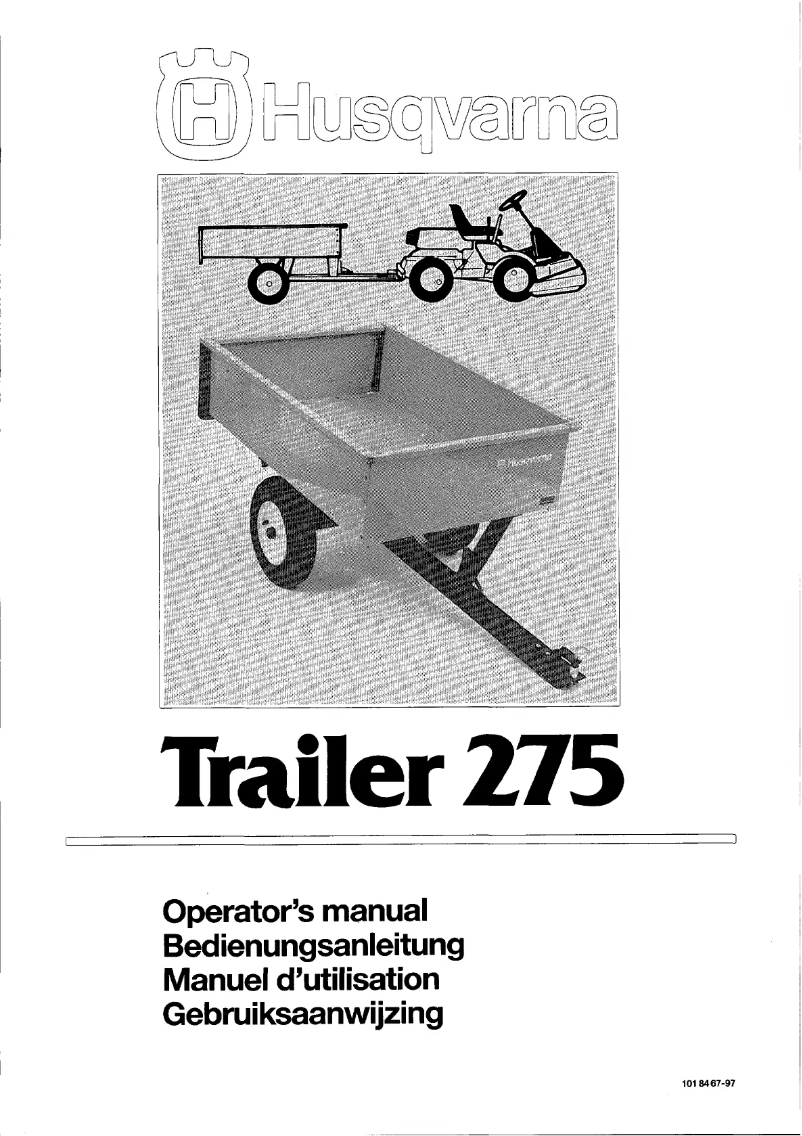 Página 1 del manual Manual de usuario Husqvarna Trailer 275
