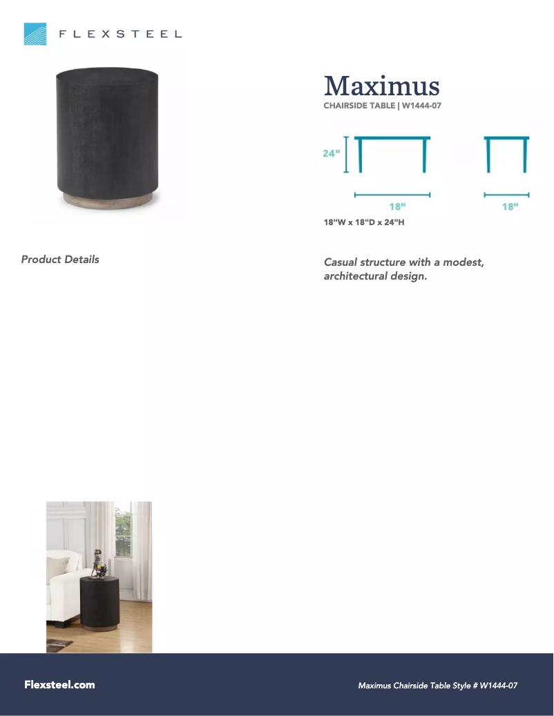 Página 1 del manual Manual de usuario Flexsteel Maximus W1444-07