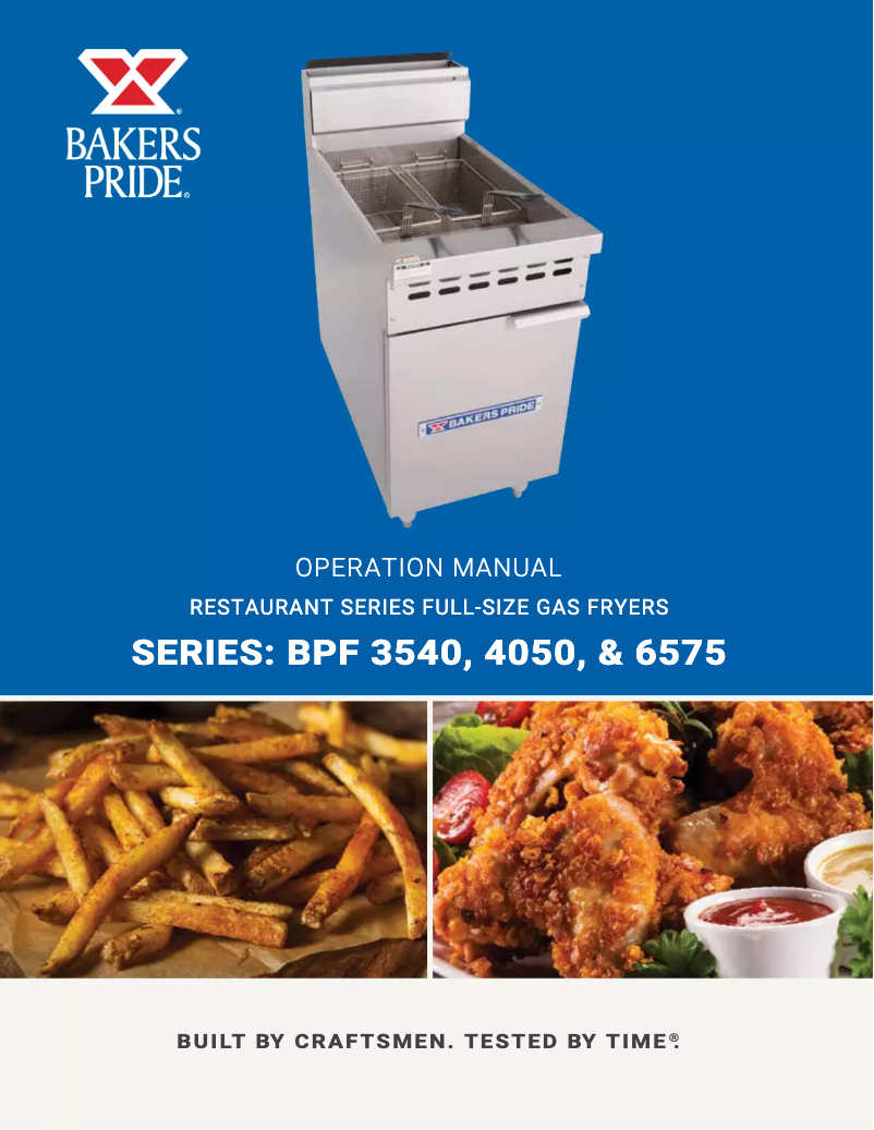 Página 1 del manual Manual de usuario Bakers Pride BPF-4050