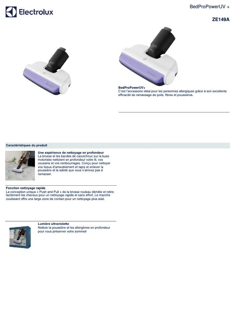 Imagen de la primera página del manual del dispositivo ZE149A