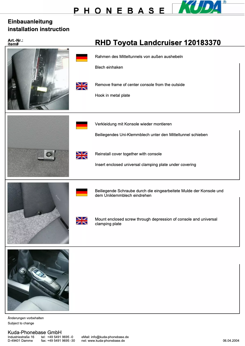 Página 1 del manual Manual de usuario Kuda 183370